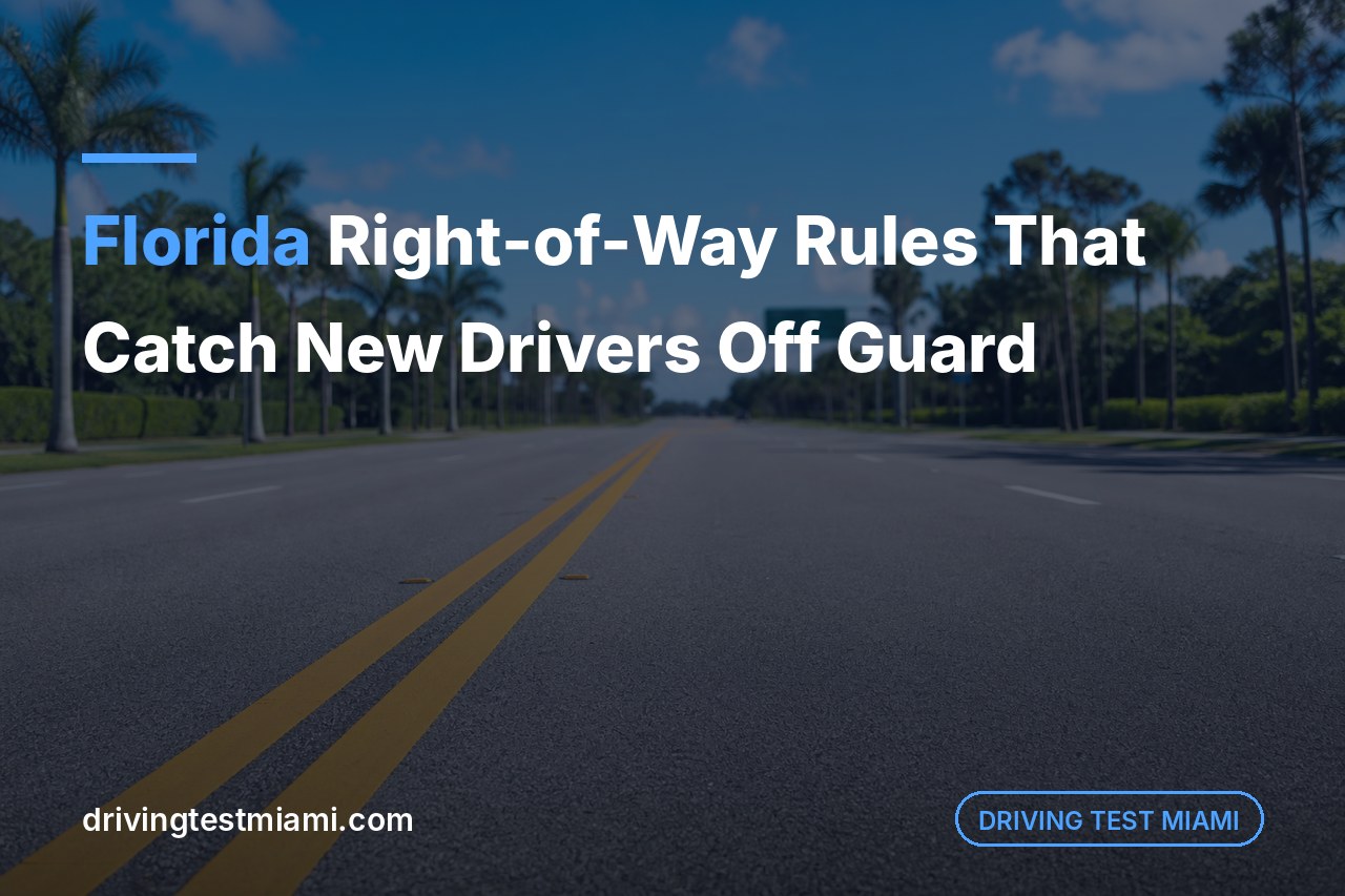 Florida Right-of-Way Rules That Catch New Drivers Off Guard