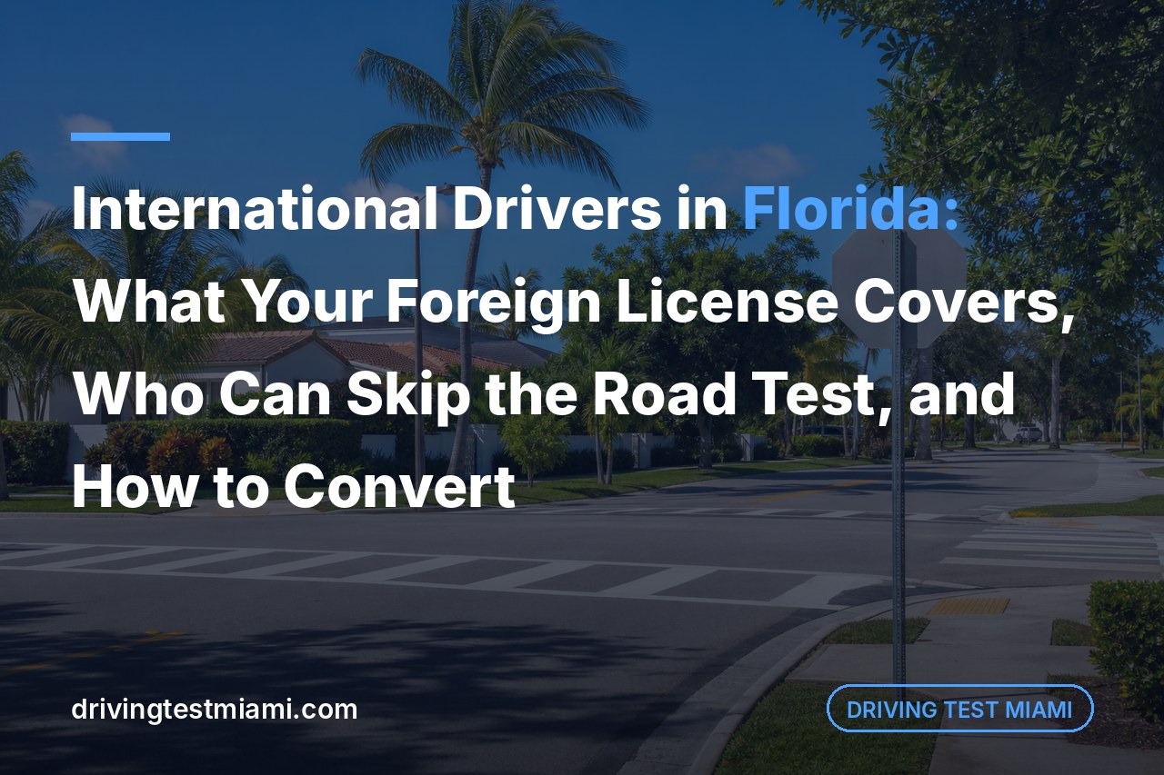 International Drivers in Florida: What Your Foreign License Covers, Who Can Skip the Road Test, and How to Convert