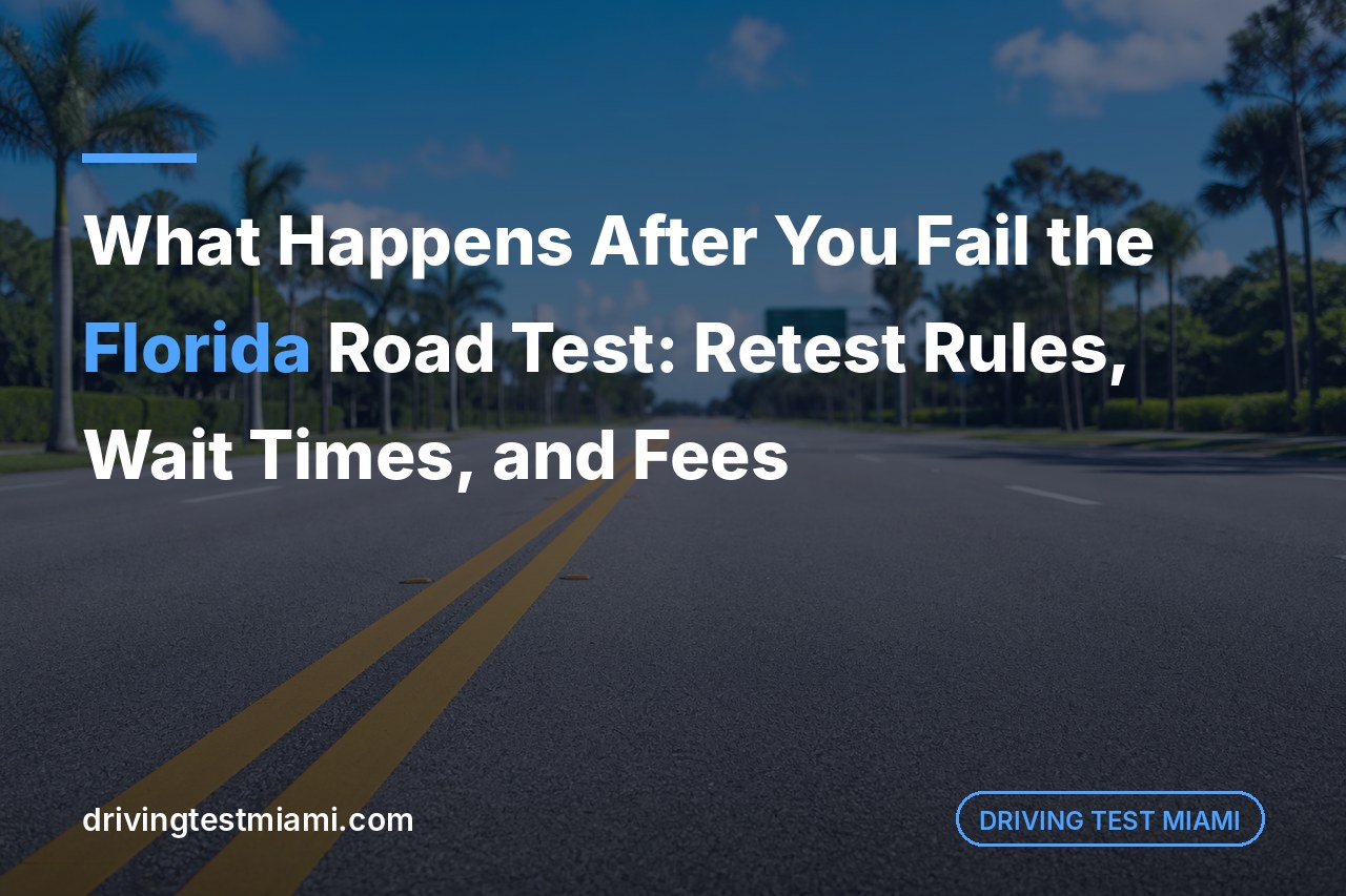 What Happens After You Fail the Florida Road Test: Retest Rules, Wait Times, and Fees